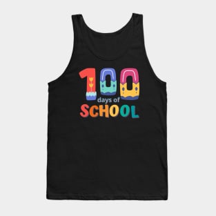 Happy 100 Days 100th Day of School T-Shirt Back to School Teaching Tank Top